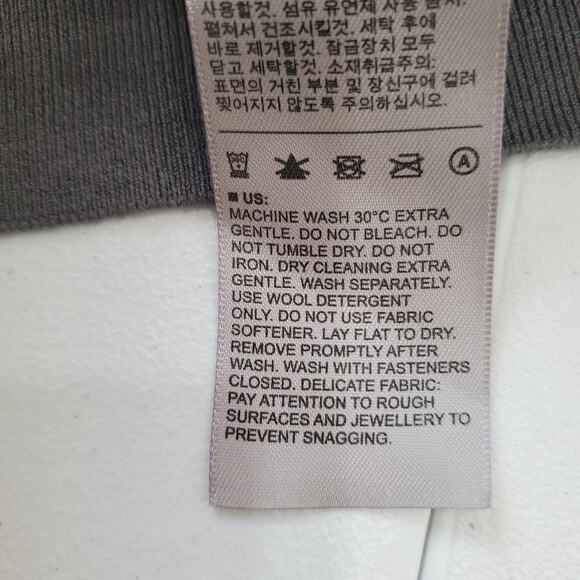 KJUS Sweater Mens Large Gray Freelite Kulm Half Zip Merino Wool Cashmere Blend - Picture 6 of 8